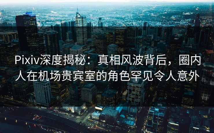 Pixiv深度揭秘：真相风波背后，圈内人在机场贵宾室的角色罕见令人意外
