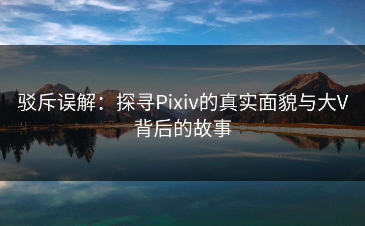 驳斥误解：探寻Pixiv的真实面貌与大V背后的故事